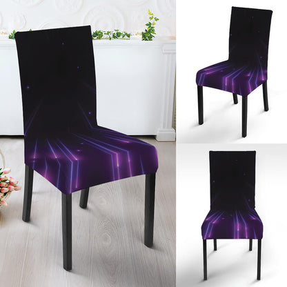 Purple Hyperspace Print Dining Chair Slipcover