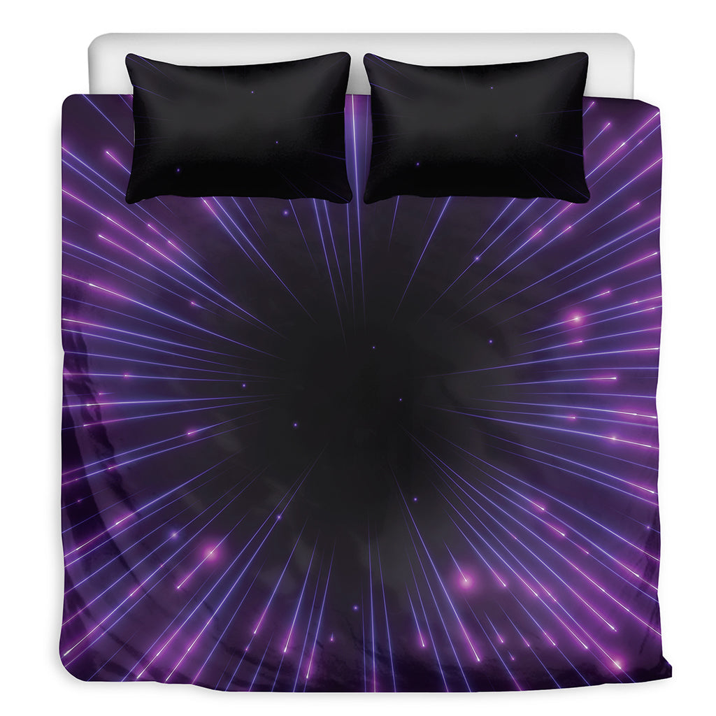Purple Hyperspace Print Duvet Cover Bedding Set