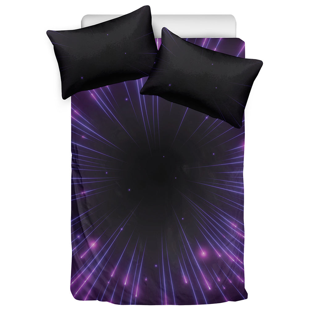 Purple Hyperspace Print Duvet Cover Bedding Set