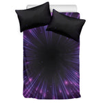 Purple Hyperspace Print Duvet Cover Bedding Set