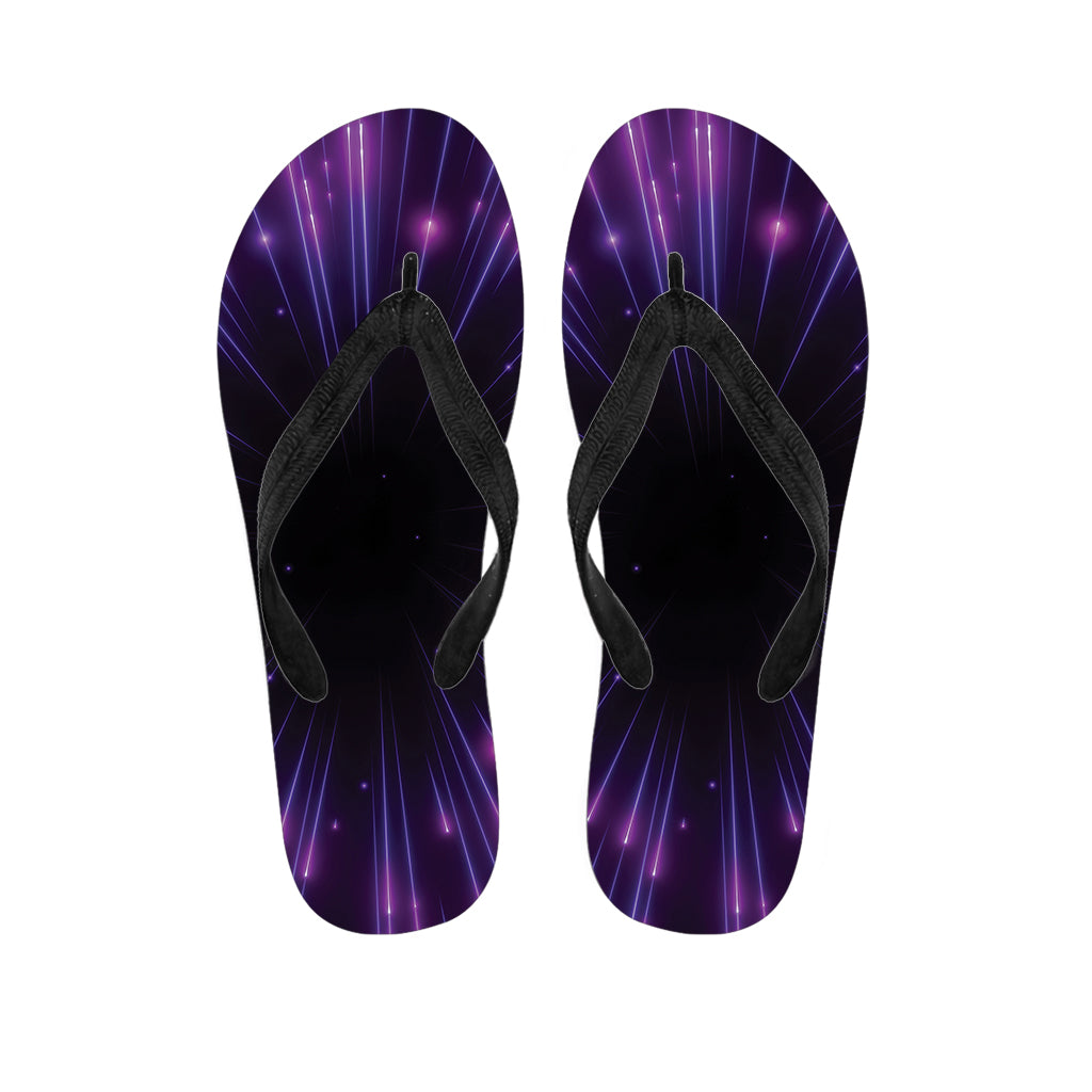 Purple Hyperspace Print Flip Flops