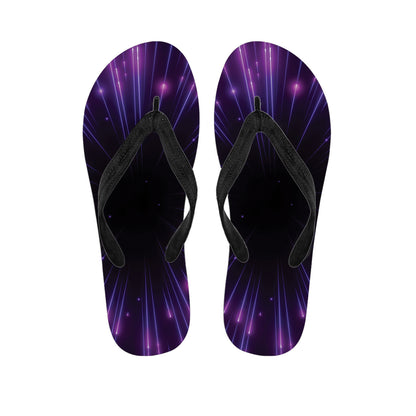 Purple Hyperspace Print Flip Flops