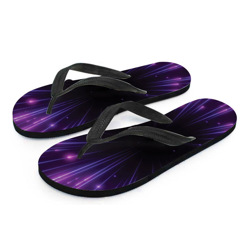 Purple Hyperspace Print Flip Flops