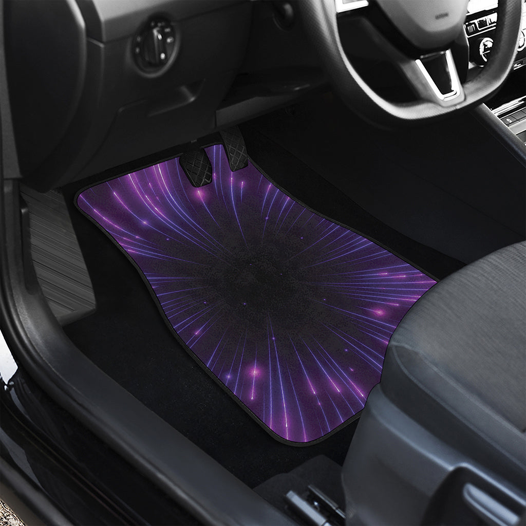 Purple Hyperspace Print Front and Back Car Floor Mats
