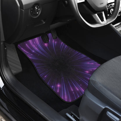 Purple Hyperspace Print Front and Back Car Floor Mats