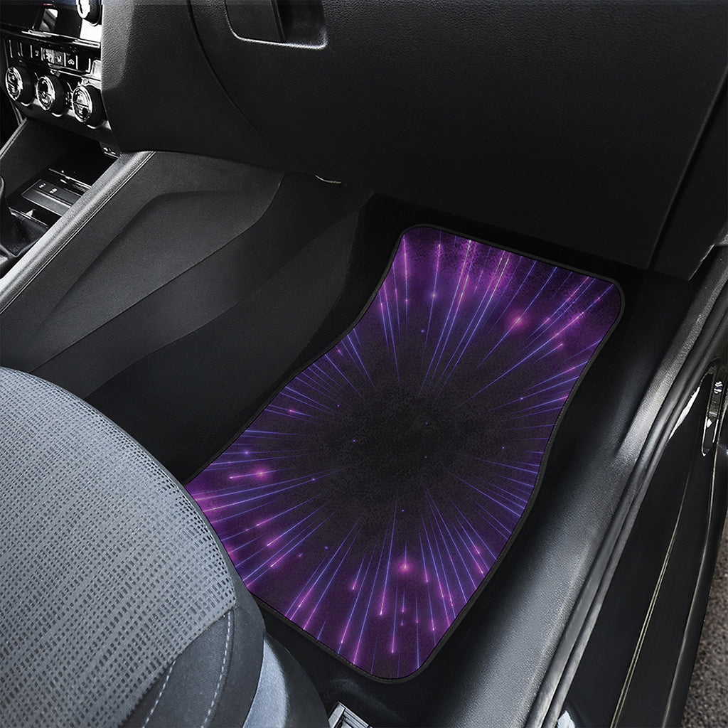 Purple Hyperspace Print Front and Back Car Floor Mats