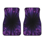 Purple Hyperspace Print Front Car Floor Mats