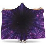 Purple Hyperspace Print Hooded Blanket