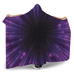 Purple Hyperspace Print Hooded Blanket