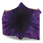 Purple Hyperspace Print Hooded Blanket