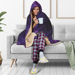 Purple Hyperspace Print Hooded Blanket
