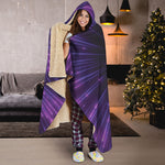 Purple Hyperspace Print Hooded Blanket