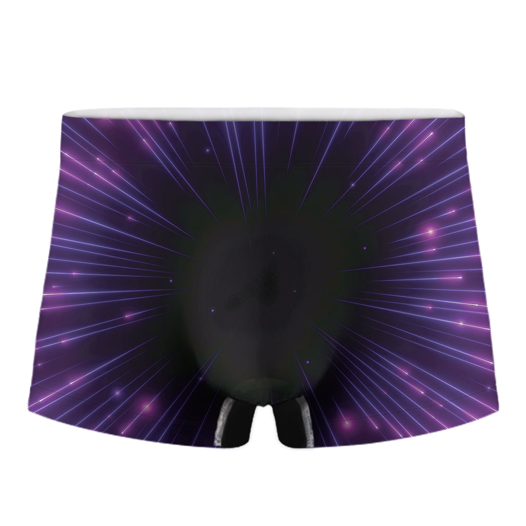 Purple Hyperspace Print Men's Boxer Briefs