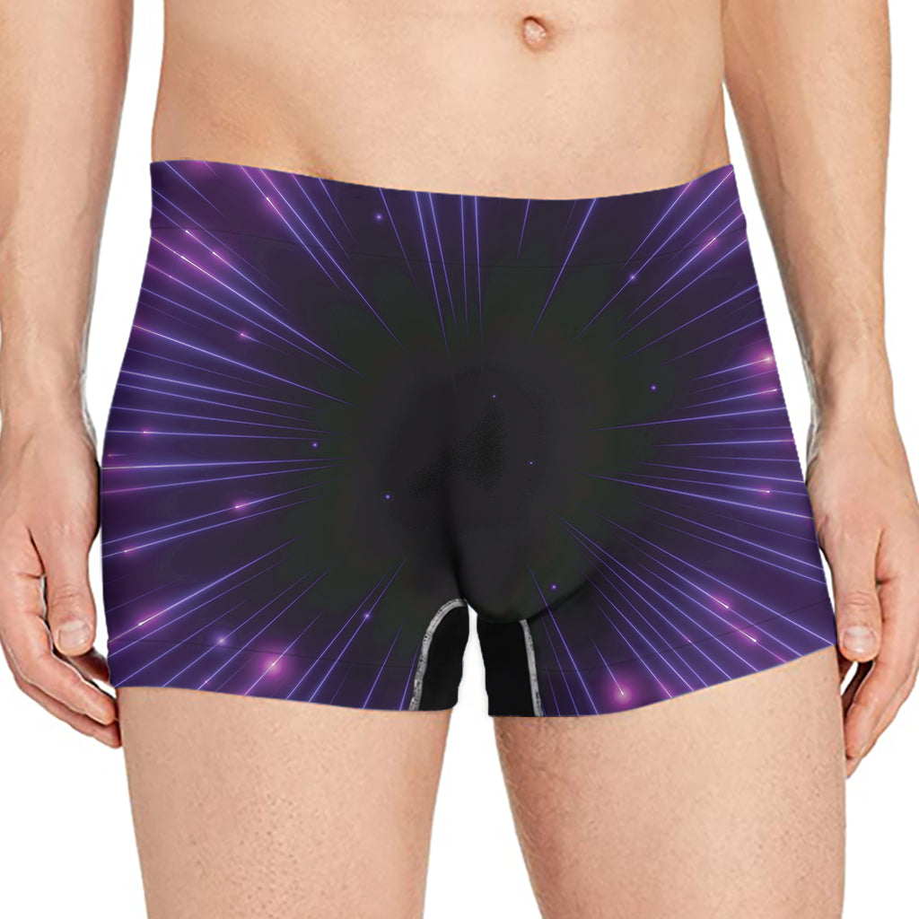 Purple Hyperspace Print Men's Boxer Briefs