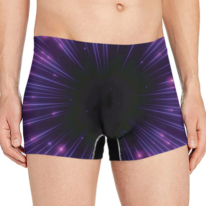 Purple Hyperspace Print Men's Boxer Briefs