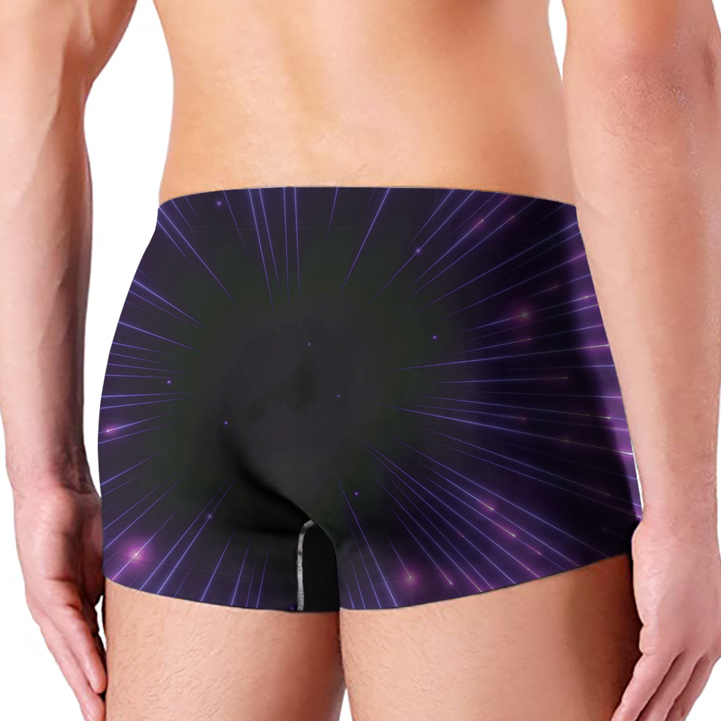 Purple Hyperspace Print Men's Boxer Briefs