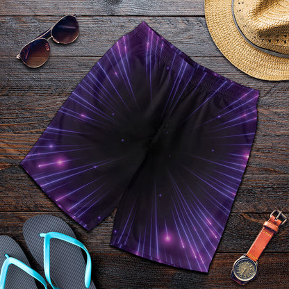 Purple Hyperspace Print Men's Shorts