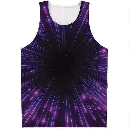 Purple Hyperspace Print Men's Tank Top
