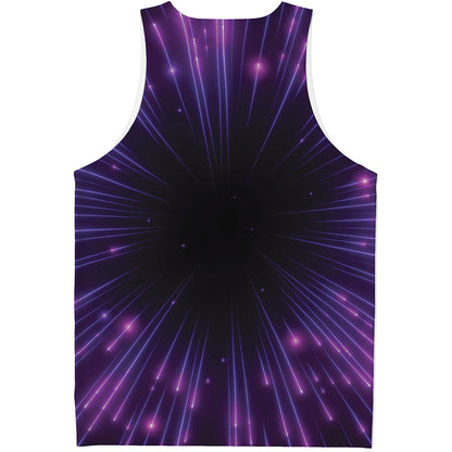 Purple Hyperspace Print Men's Tank Top