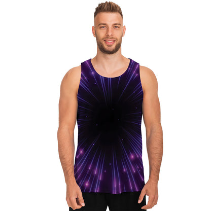 Purple Hyperspace Print Men's Tank Top