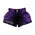Purple Hyperspace Print Muay Thai Boxing Shorts
