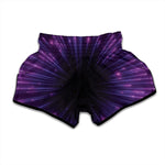 Purple Hyperspace Print Muay Thai Boxing Shorts