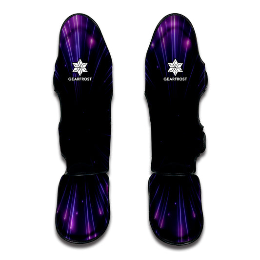 Purple Hyperspace Print Muay Thai Shin Guard