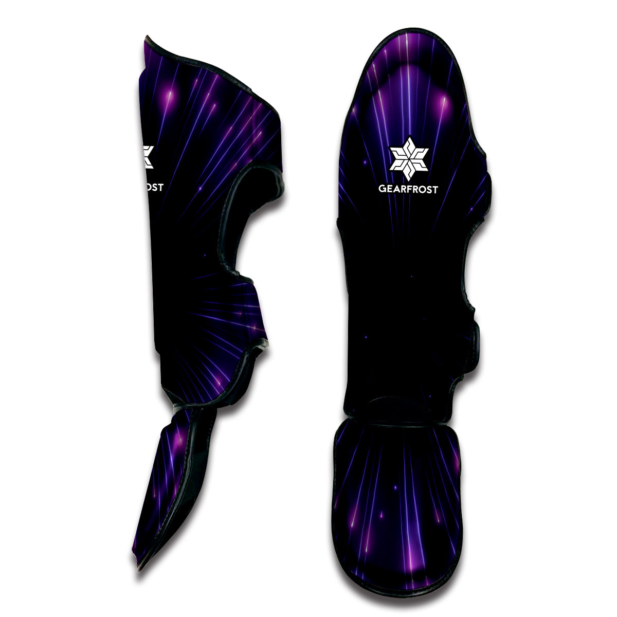 Purple Hyperspace Print Muay Thai Shin Guard