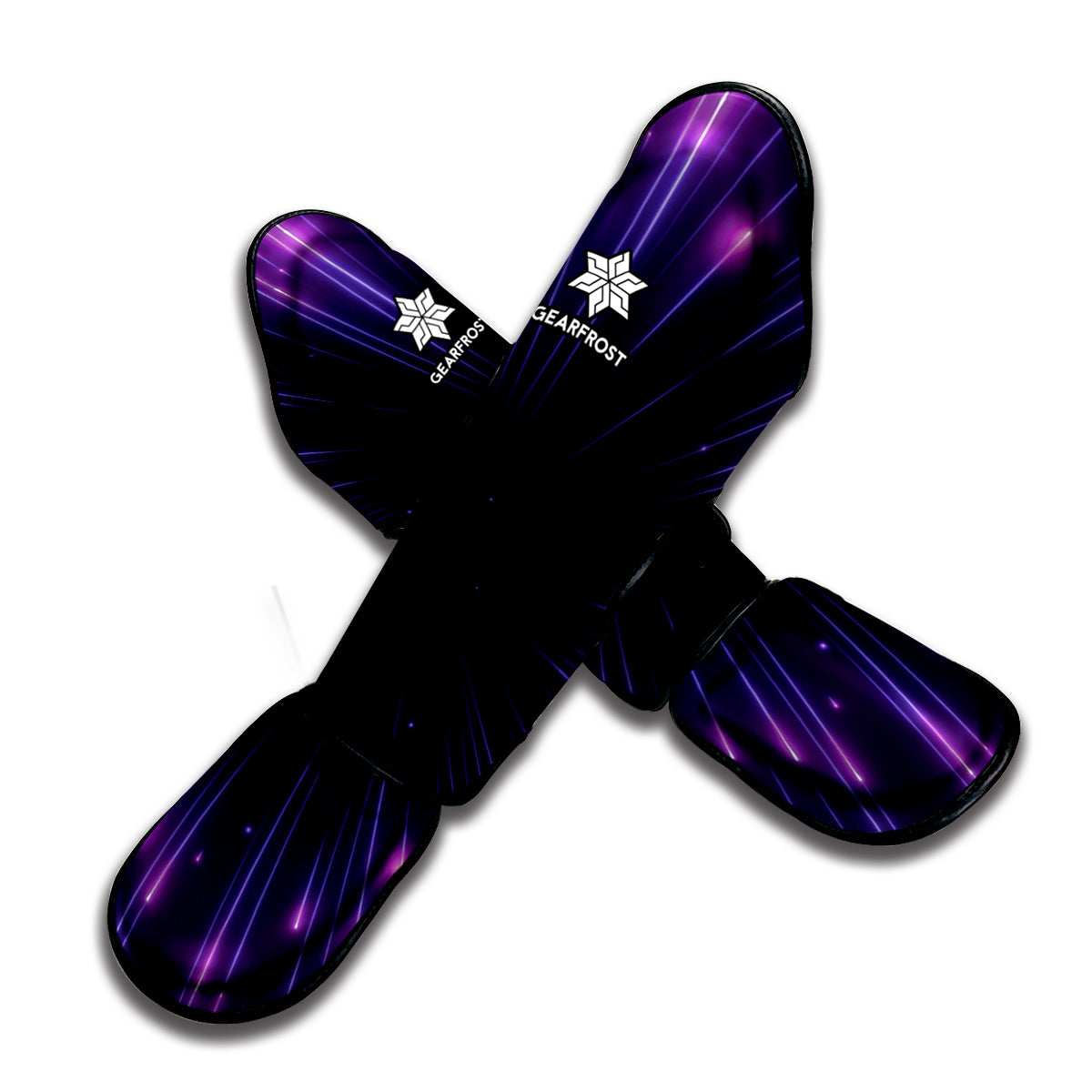 Purple Hyperspace Print Muay Thai Shin Guard