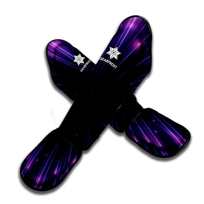 Purple Hyperspace Print Muay Thai Shin Guard