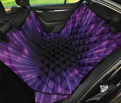 Purple Hyperspace Print Pet Car Back Seat Cover
