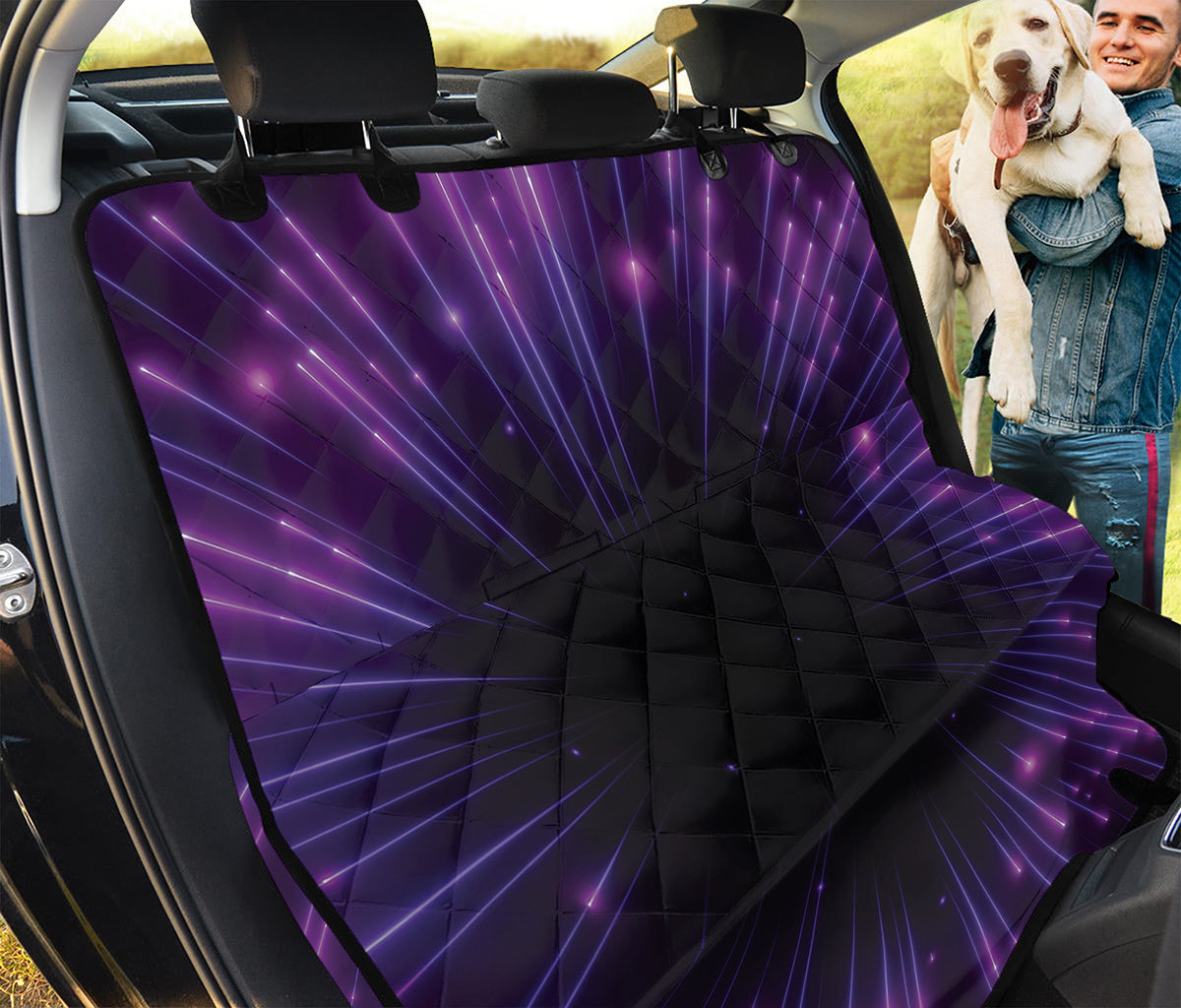 Purple Hyperspace Print Pet Car Back Seat Cover