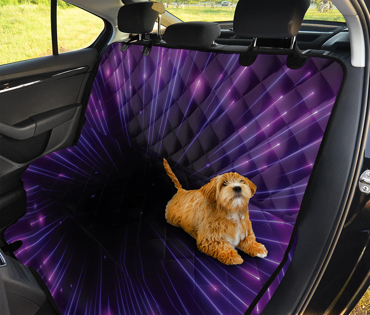 Purple Hyperspace Print Pet Car Back Seat Cover