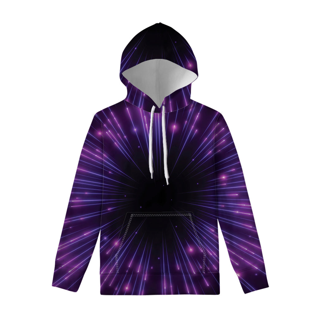 Purple Hyperspace Print Pullover Hoodie