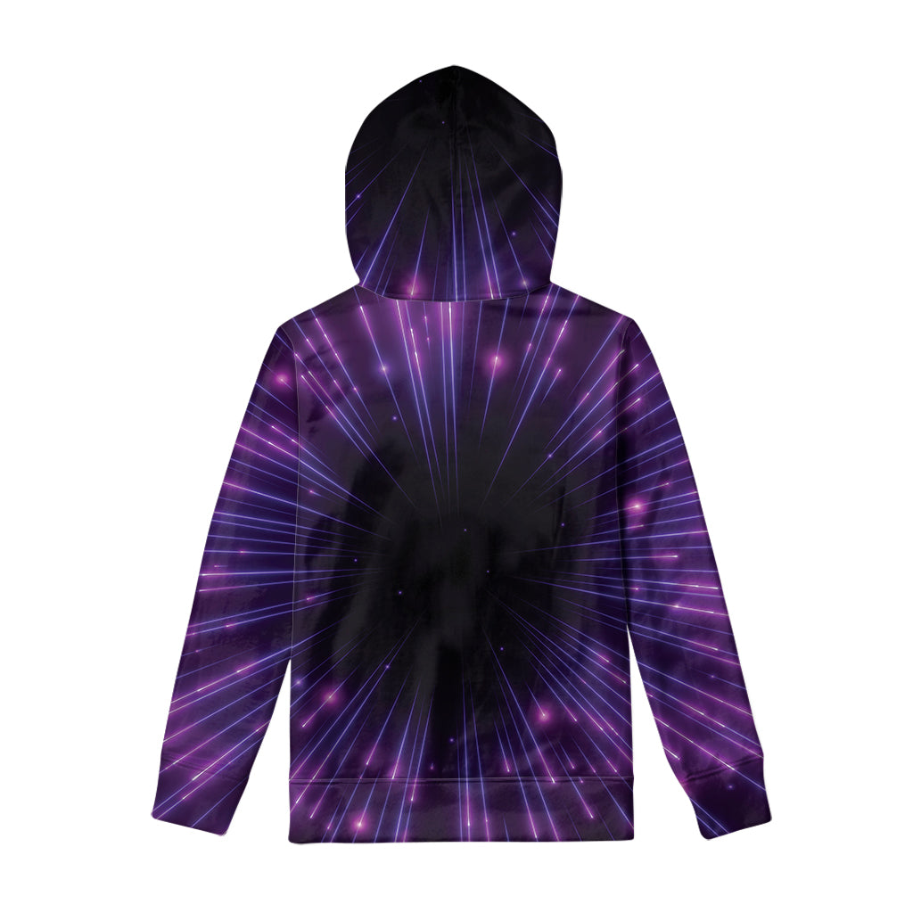Purple Hyperspace Print Pullover Hoodie