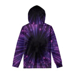 Purple Hyperspace Print Pullover Hoodie