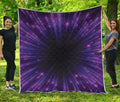 Purple Hyperspace Print Quilt