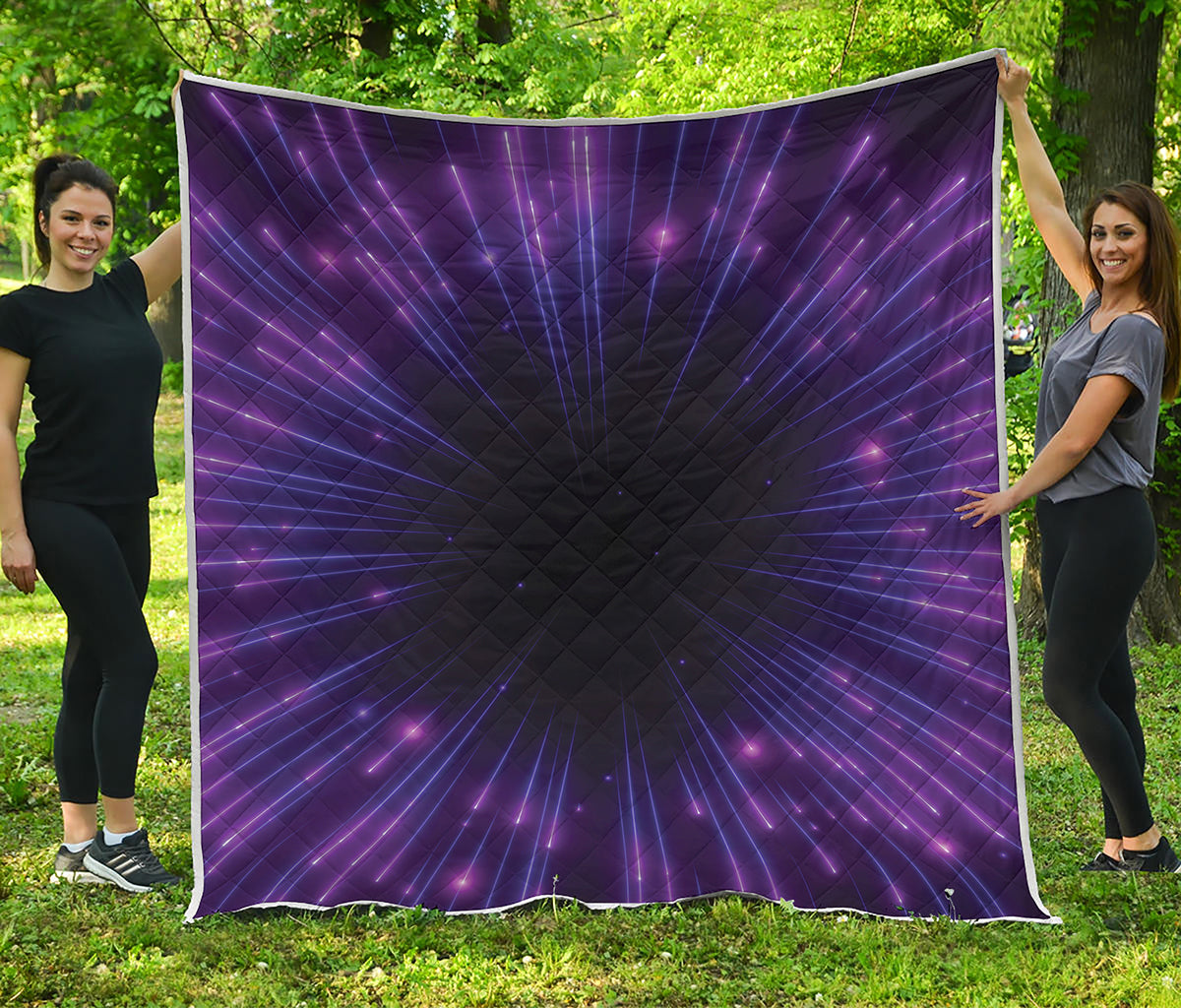 Purple Hyperspace Print Quilt