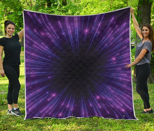 Purple Hyperspace Print Quilt