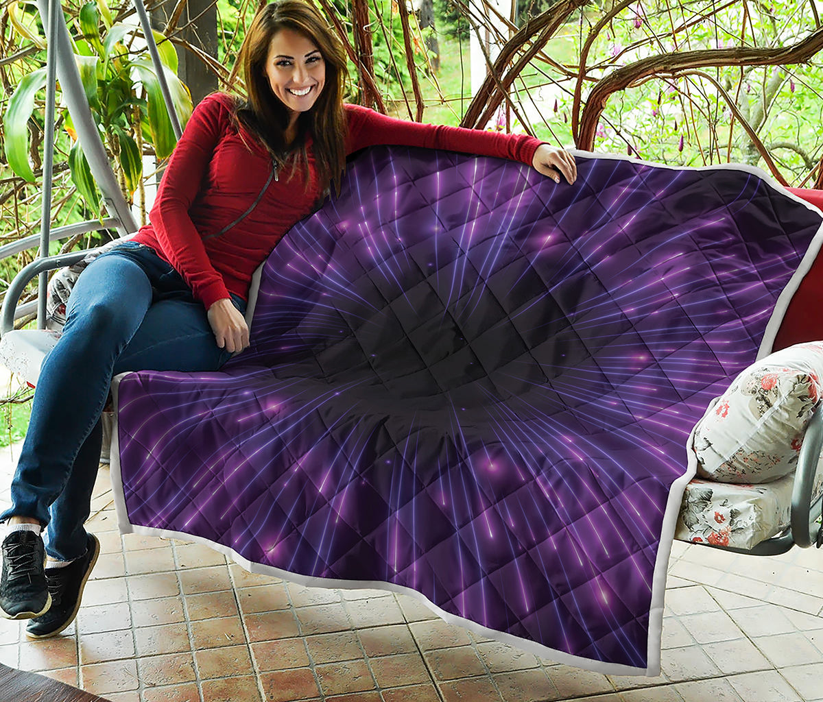 Purple Hyperspace Print Quilt