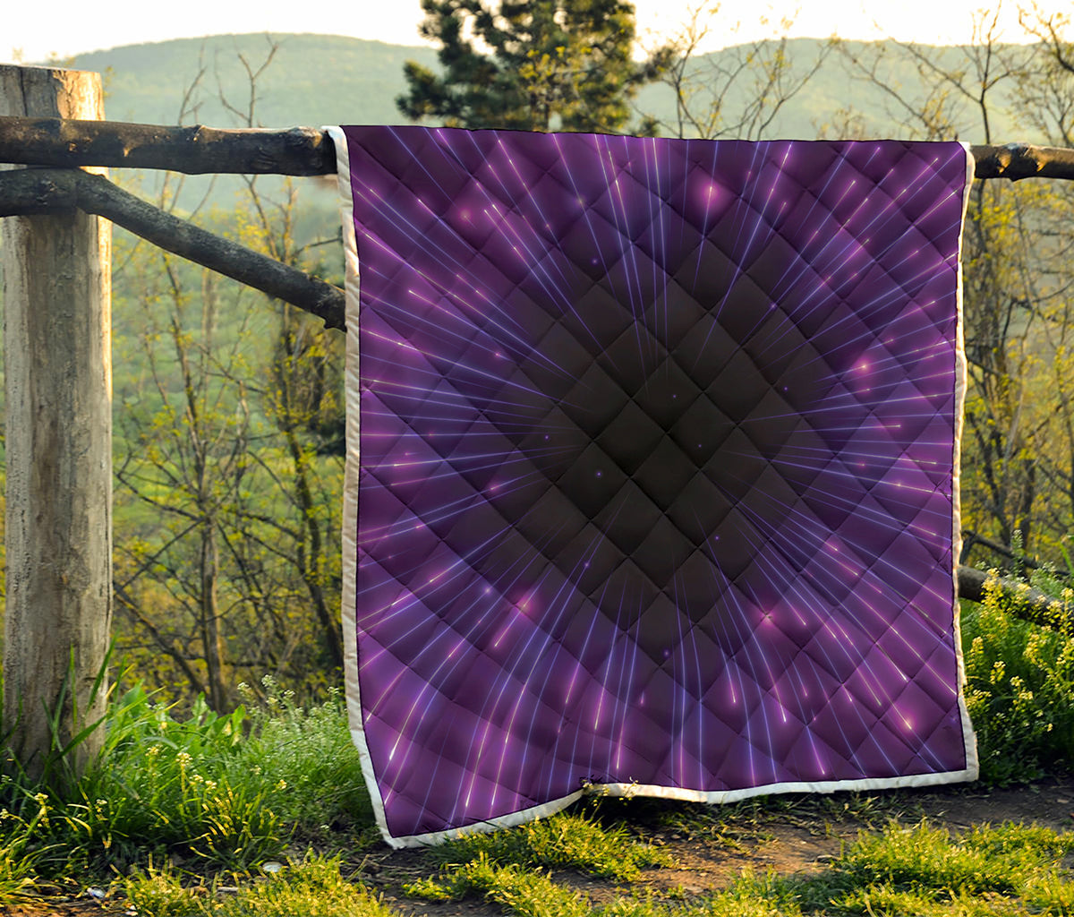 Purple Hyperspace Print Quilt