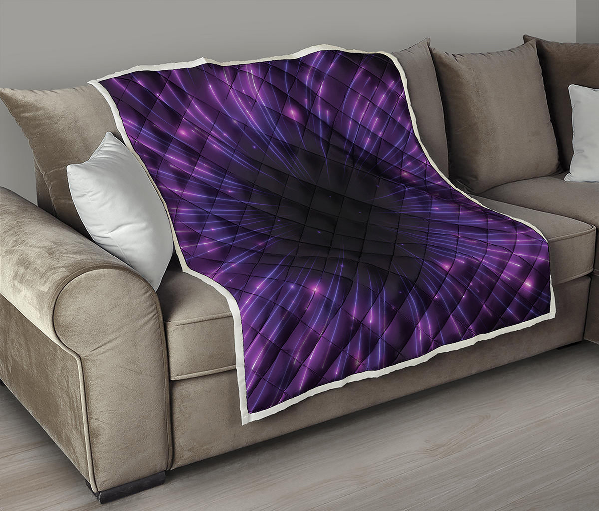 Purple Hyperspace Print Quilt