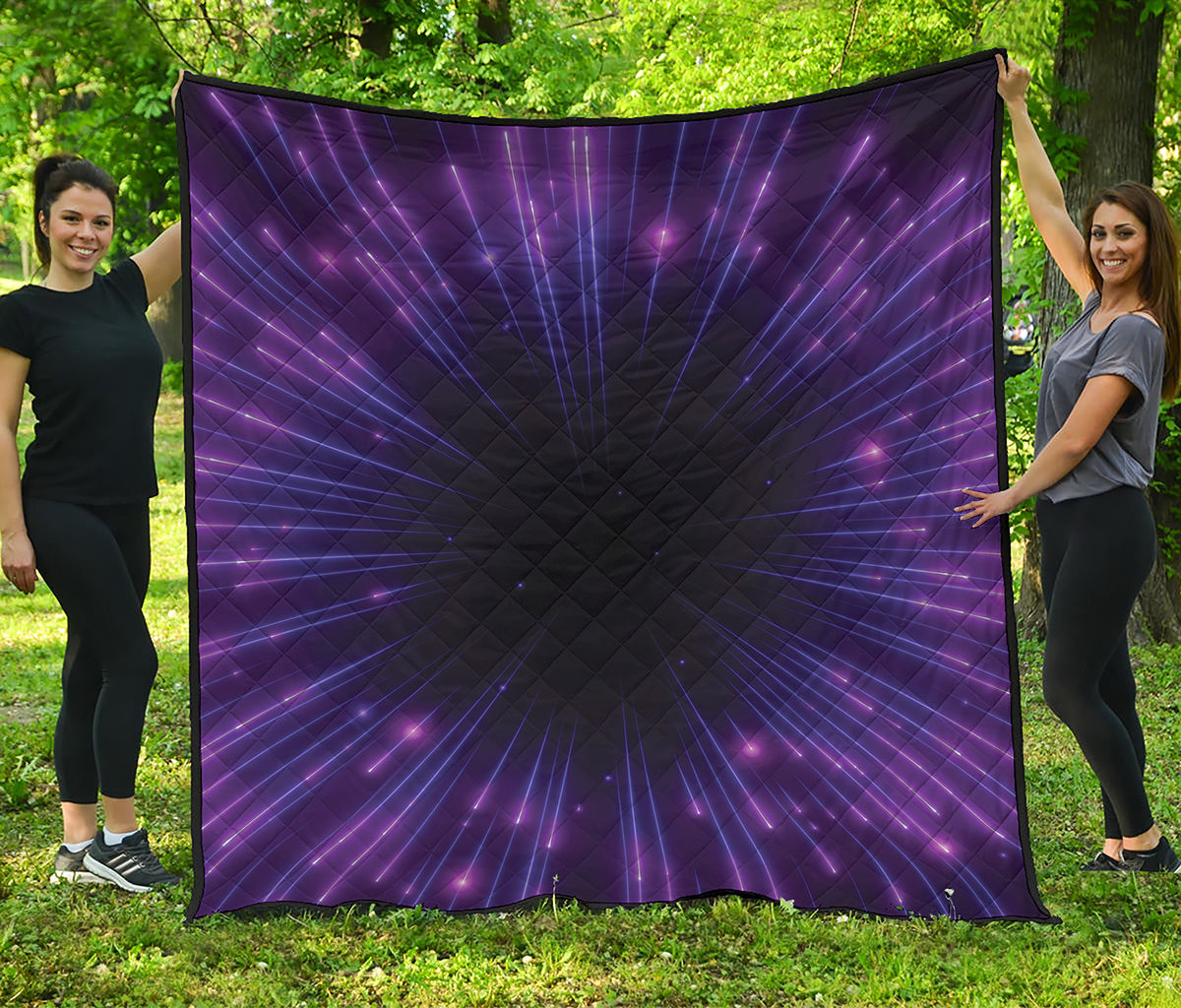 Purple Hyperspace Print Quilt