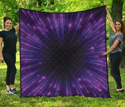 Purple Hyperspace Print Quilt