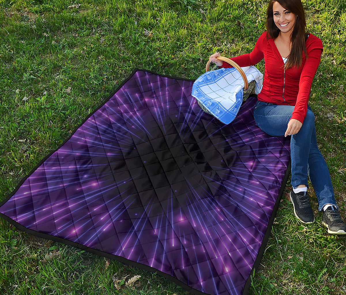 Purple Hyperspace Print Quilt
