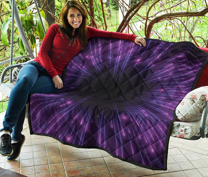Purple Hyperspace Print Quilt