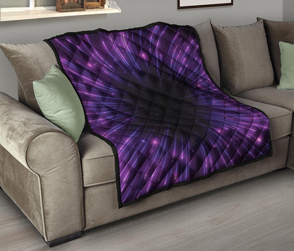 Purple Hyperspace Print Quilt