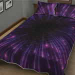 Purple Hyperspace Print Quilt Bed Set
