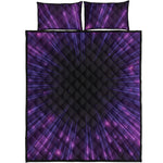 Purple Hyperspace Print Quilt Bed Set