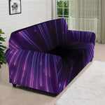 Purple Hyperspace Print Sofa Cover